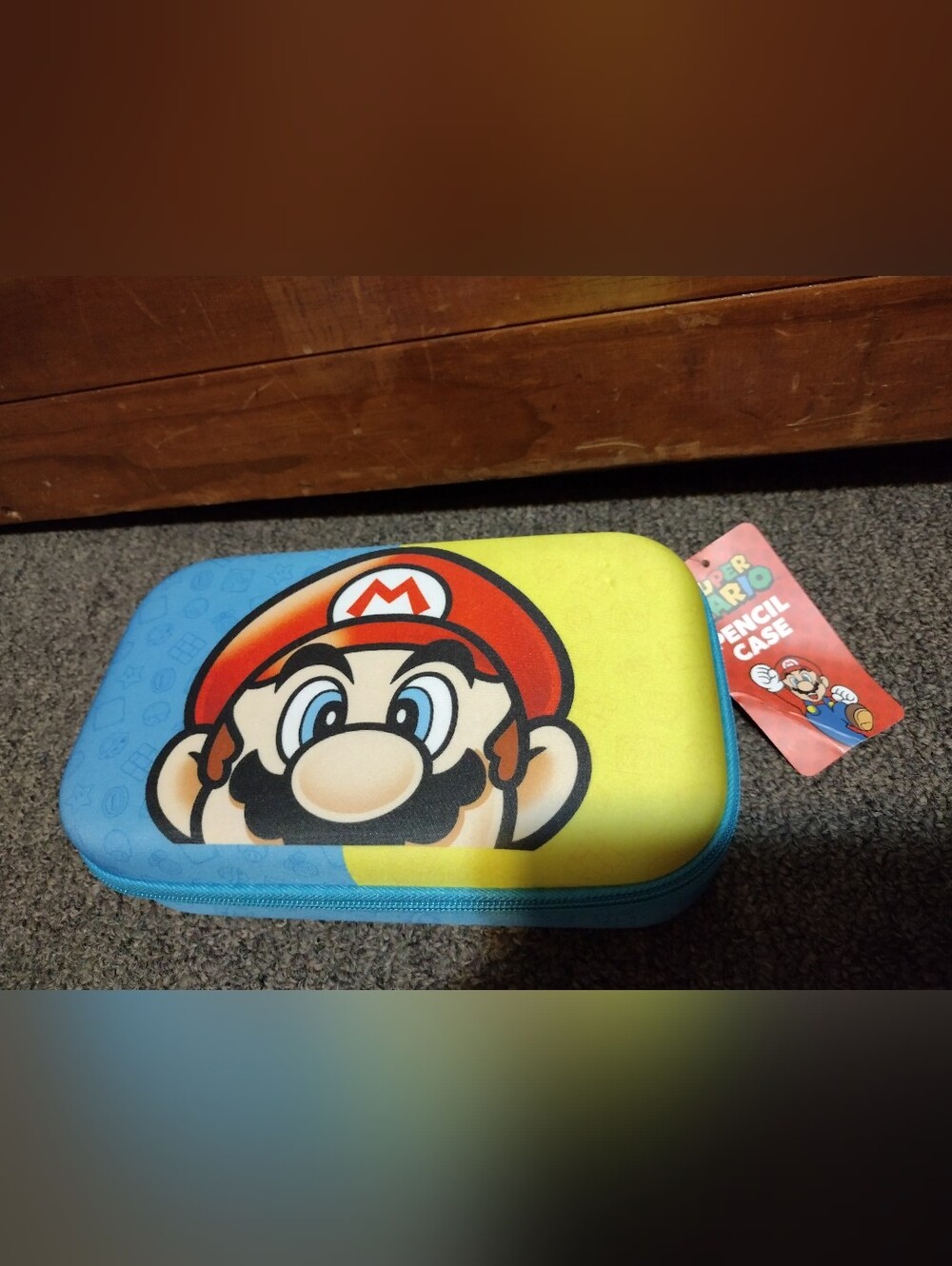 Nintendo Super Mario Pencil Zip Case - Blue, Yellow & Red